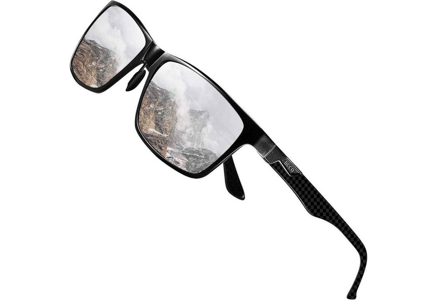 LuxusKollektion Sonnenbrille Herren Polarisierte Sonnenbrille Rechteckig Ultraleicht Carbon UV400 von LuxusKollektion