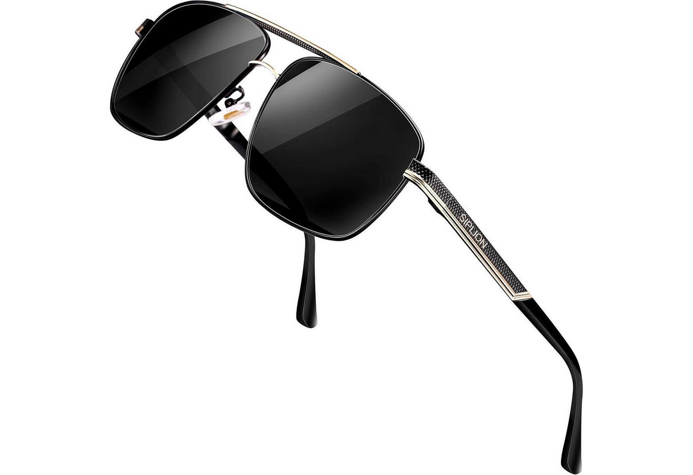 LuxusKollektion Sonnenbrille Herren Polarisierte Sonnenbrille UV400 CAT 3 CE Schutz Rechteckige von LuxusKollektion