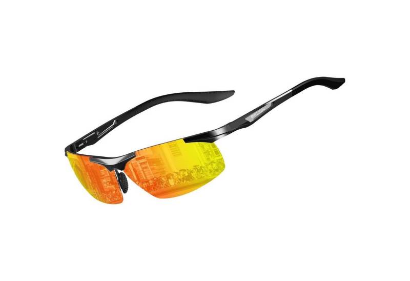 LuxusKollektion Sonnenbrille Herren Sportbrille Polarisierte Sonnenbrille Al-Mg Metallrahmen UV400 von LuxusKollektion