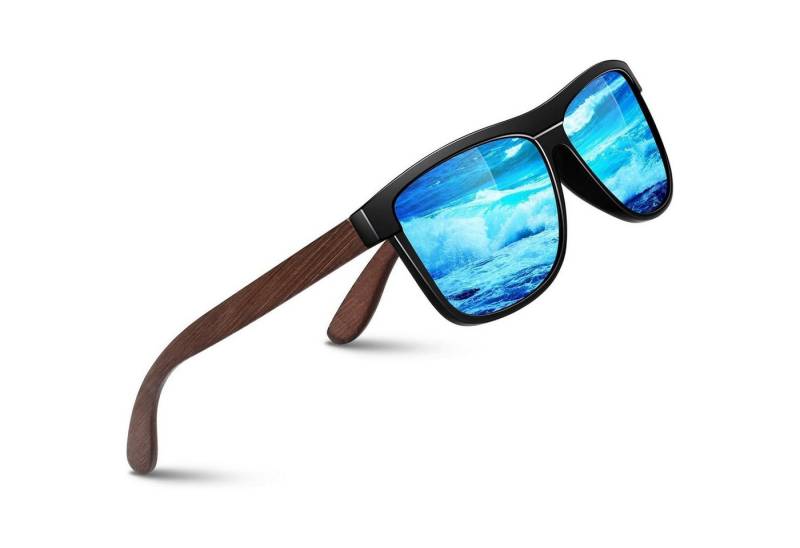 LuxusKollektion Sonnenbrille Holz Sonnenbrille Polarisiert UV400 Unisex Federscharniere 100% Bambus von LuxusKollektion