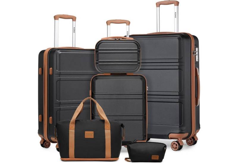 LuxusKollektion Sonnenbrille Kofferset Reisekoffer Gepäckset Schwarz Braun Kofferset 6tlg von LuxusKollektion