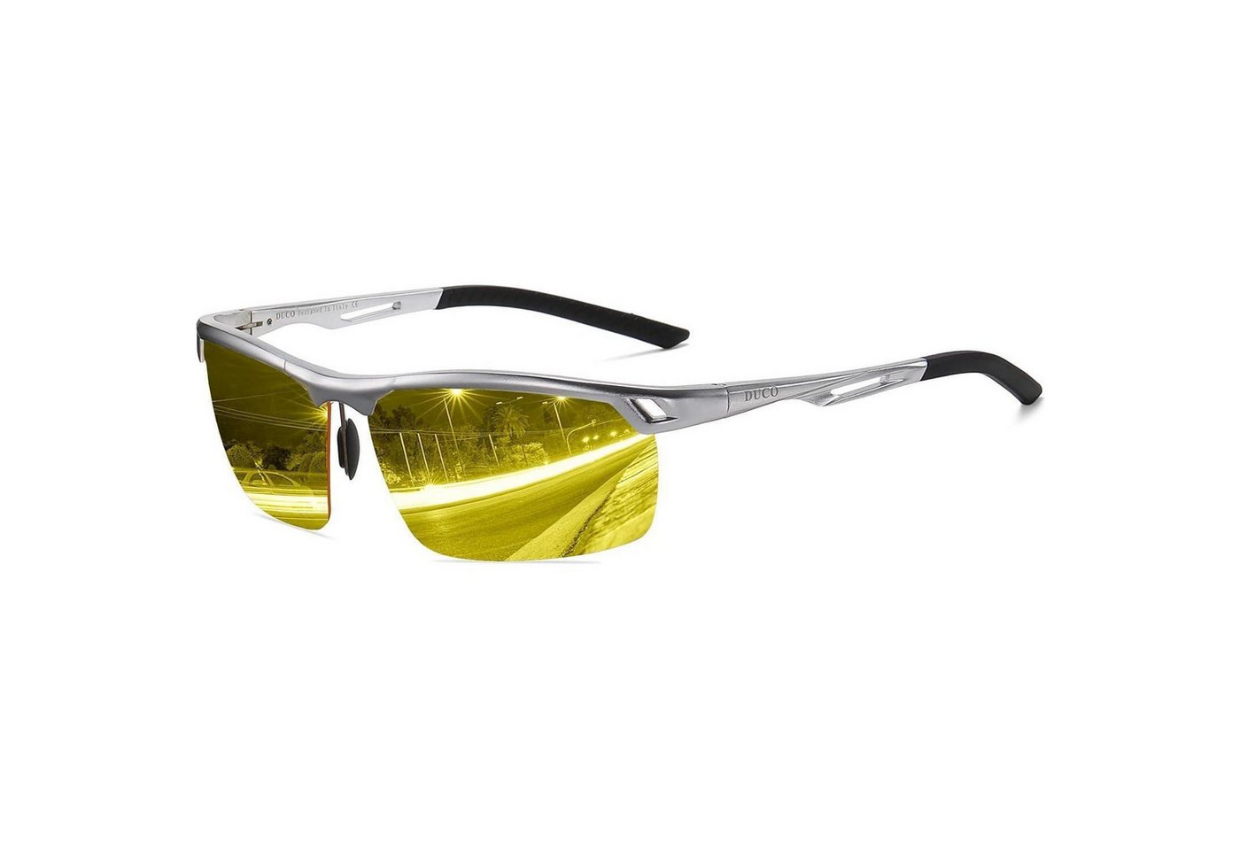 LuxusKollektion Sonnenbrille Nachtsicht Polarisierte Gelbe Gläser reduzieren Blendung - AL-MG von LuxusKollektion