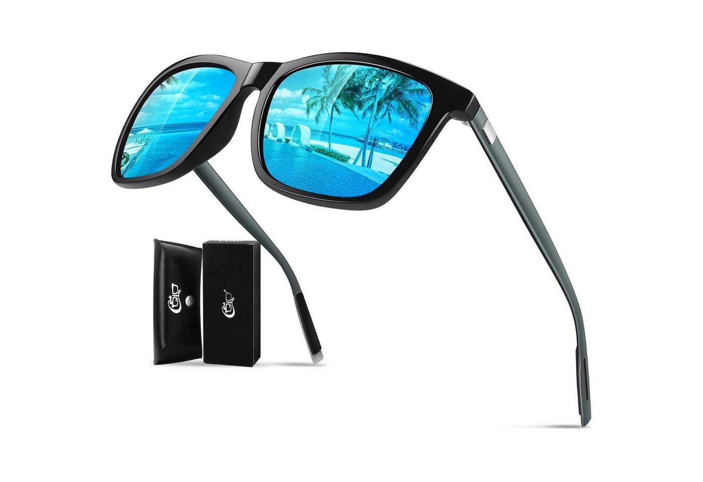 LuxusKollektion Sonnenbrille Polarisierte Sonnenbrille Herren Damen Al-Mg Metallrahmen UV400 Schutz von LuxusKollektion