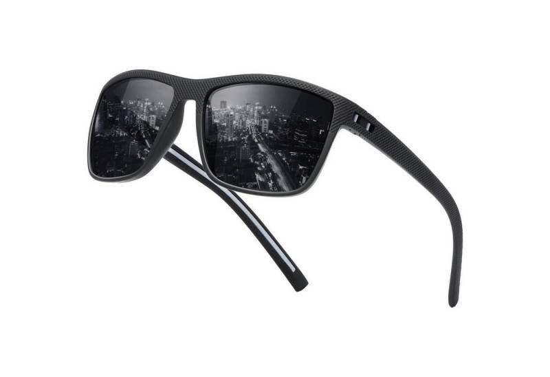 LuxusKollektion Sonnenbrille Polarisierte Sonnenbrille Herren Damen Retro Vintage UV400 Schwarz von LuxusKollektion