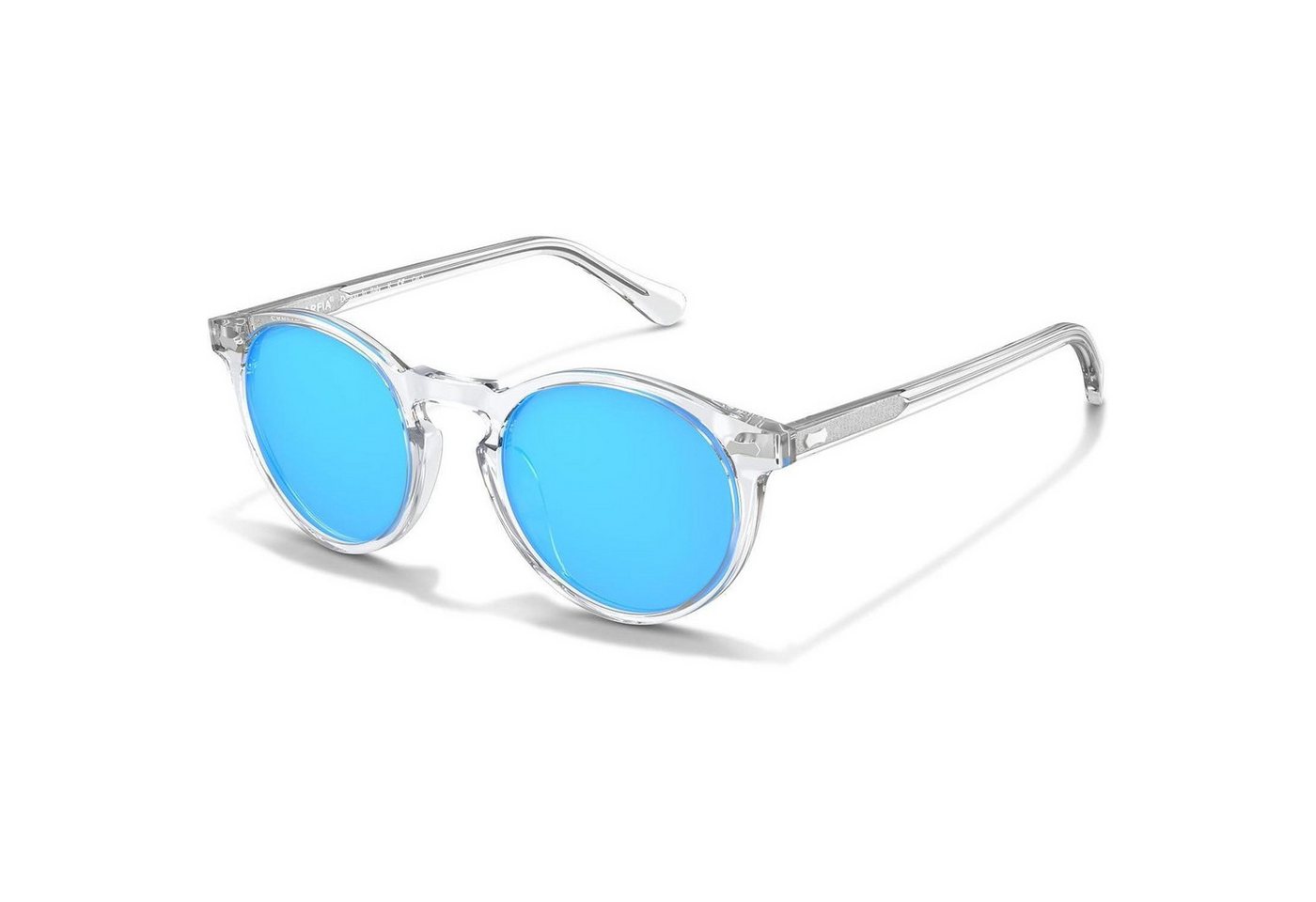 LuxusKollektion Sonnenbrille Polarisierte Sonnenbrille Herren Fahrenbrille Runden Rahmen Lederetui von LuxusKollektion