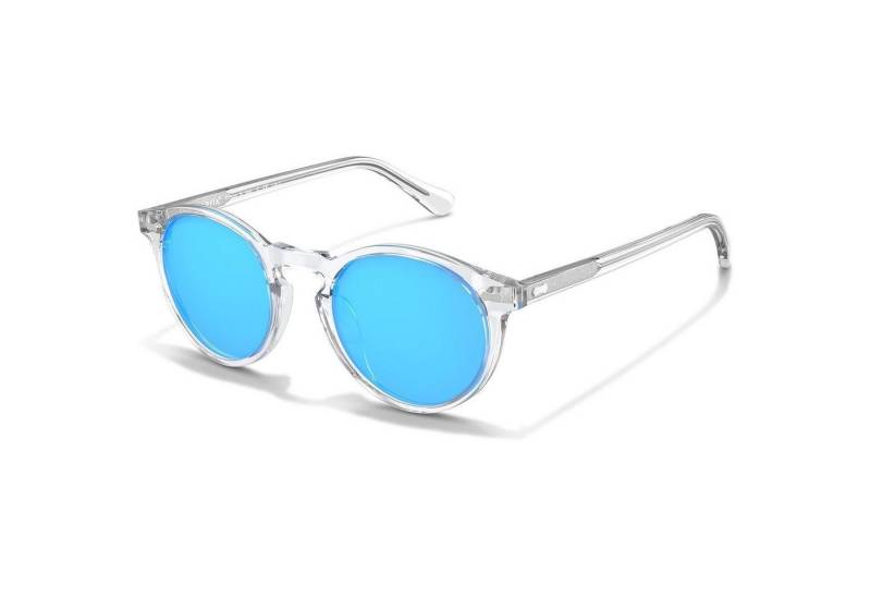 LuxusKollektion Sonnenbrille Polarisierte Sonnenbrille Herren Fahrenbrille Runden Rahmen Lederetui von LuxusKollektion