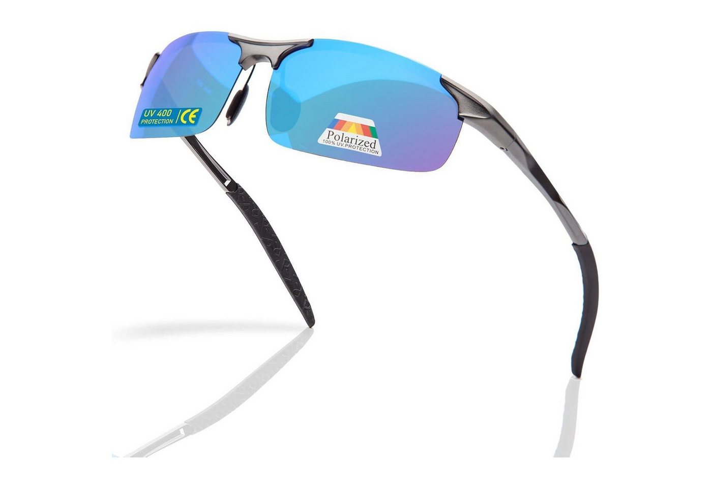 LuxusKollektion Sonnenbrille Polarisierte Sport-Sonnenbrille Ultraleichtes Metall UV400 Unisex von LuxusKollektion