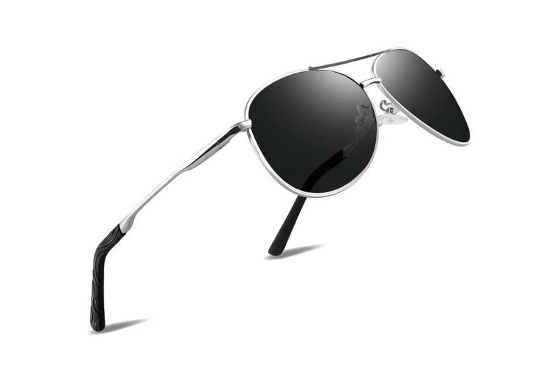 LuxusKollektion Sonnenbrille Polarisierte Vintage Sonnenbrille UV400 Schutz Unisex Schwarz von LuxusKollektion