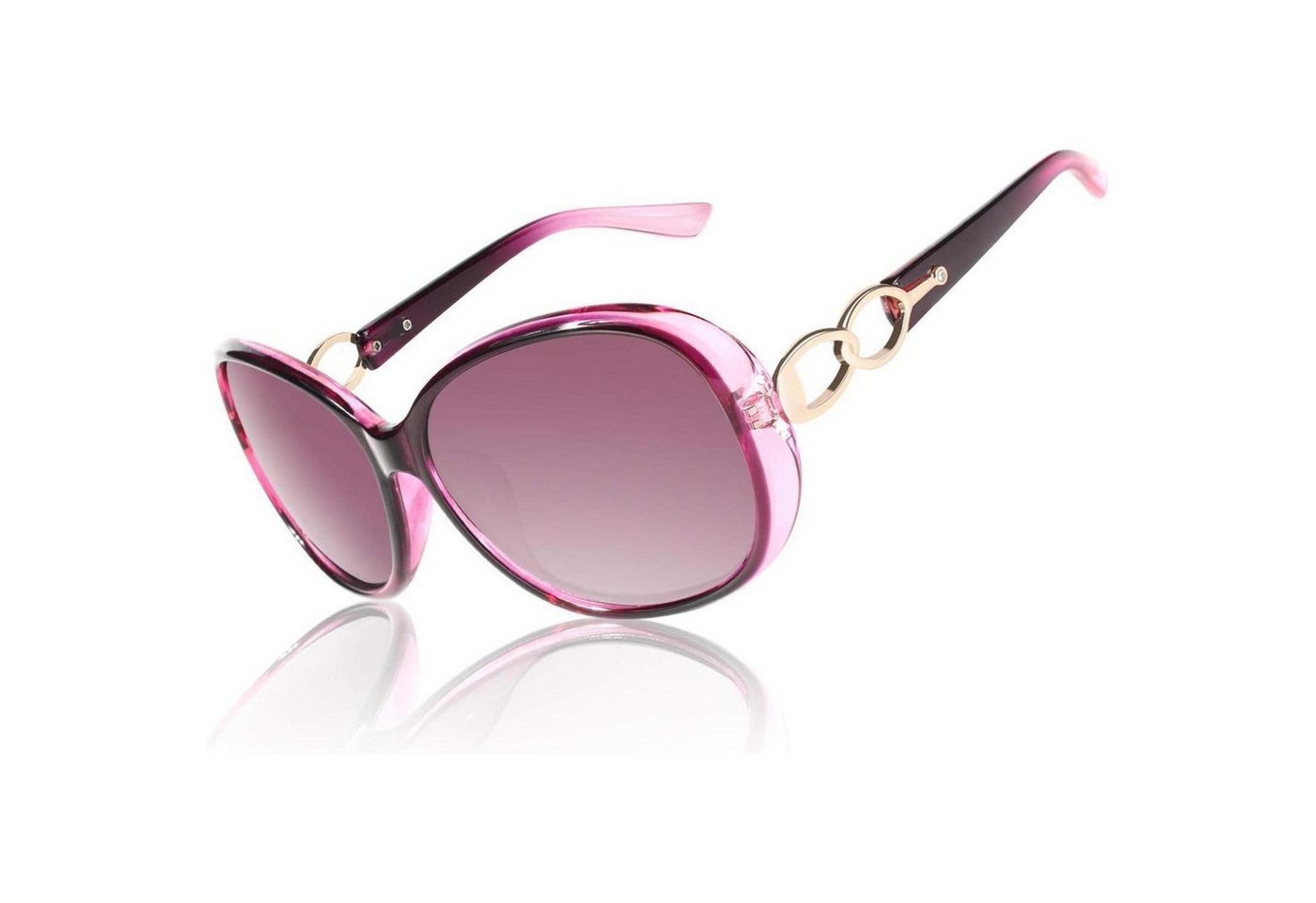 LuxusKollektion Sonnenbrille Sonnenbrille Damen Polarisiert Übergroße Vintage Brille Schwarz von LuxusKollektion