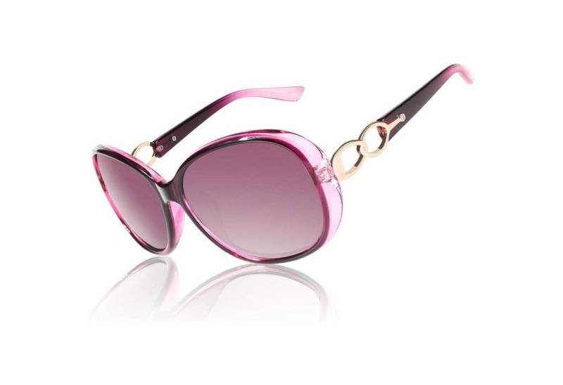 LuxusKollektion Sonnenbrille Sonnenbrille Damen Polarisiert Übergroße Vintage Brille Schwarz von LuxusKollektion
