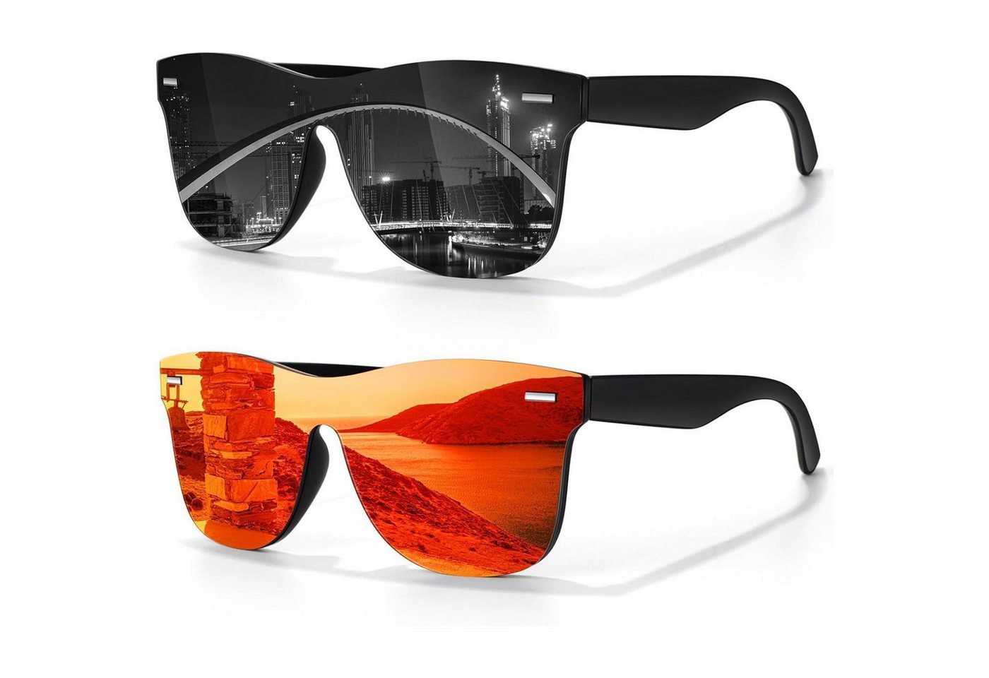 LuxusKollektion Sonnenbrille Sonnenbrille Herren Damen Polarisiert Verspiegelt UV400 Schutz Modern von LuxusKollektion