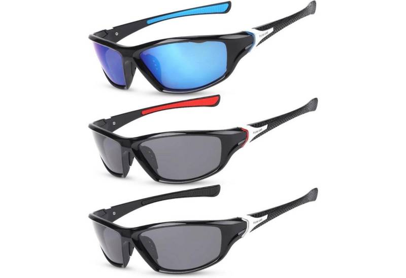 LuxusKollektion Sonnenbrille Sonnenbrille Herren Damen Polarisierte UV 400 Radfahren Schwarz von LuxusKollektion