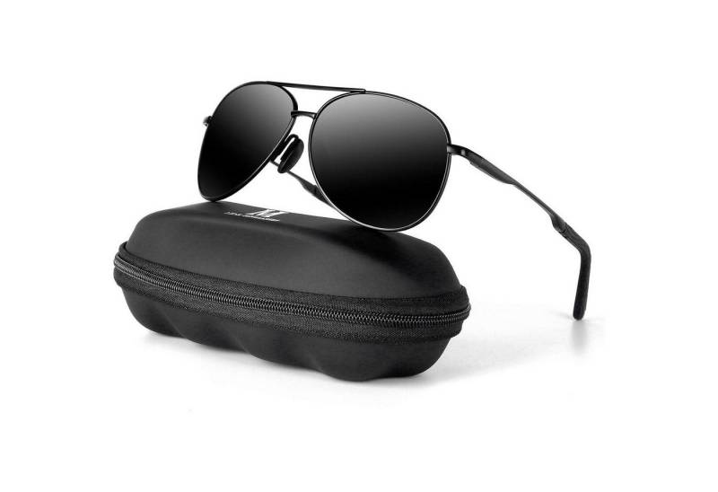 LuxusKollektion Sonnenbrille Sonnenbrille Herren Polarisiert Schwarz Vintage UV400 Schutz von LuxusKollektion