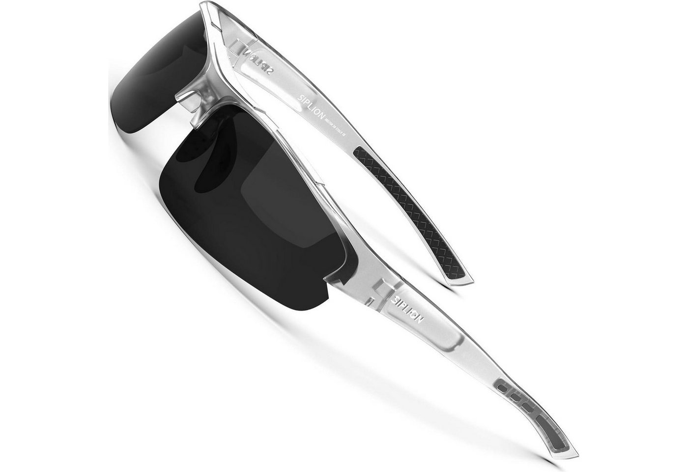 LuxusKollektion Sonnenbrille Sonnenbrille Herren UV400 Schutz Polarisiert Rahmen Transparent Grau von LuxusKollektion