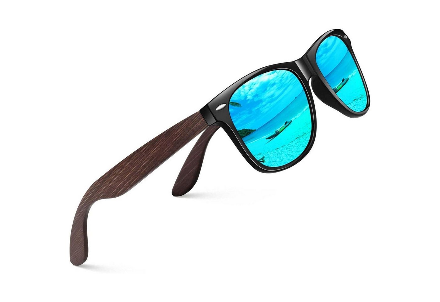 LuxusKollektion Sonnenbrille Sonnenbrille Holz Walnuss Damen Herren Polarisiert UV400 CAT3 LuxusKollektion Sonnenbrille Sonnenbrille Holz Walnuss Damen Herren Polarisiert UV400 CAT3 von LuxusKollektion