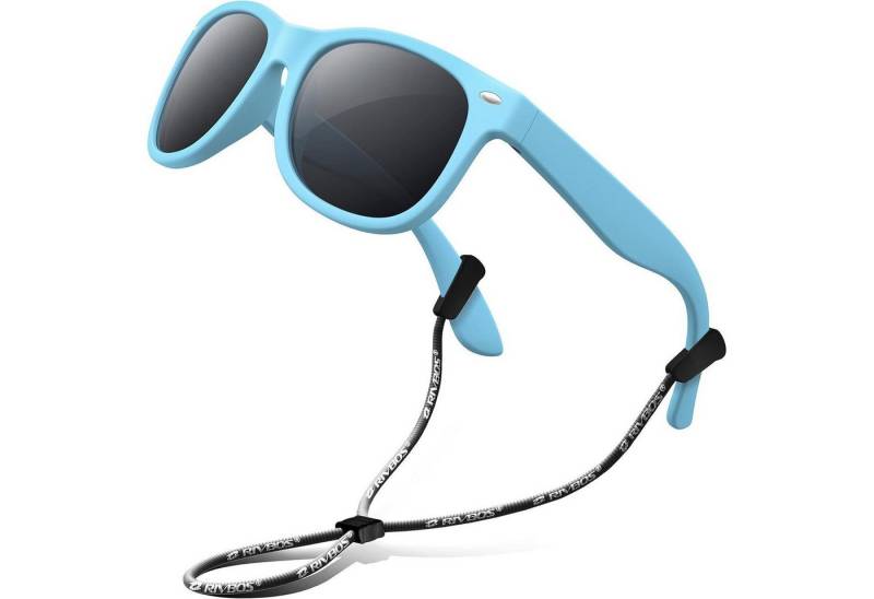 LuxusKollektion Sonnenbrille Sonnenbrille Kinder polarisierte Riemen Brillengläser 004-2 Hellblau von LuxusKollektion