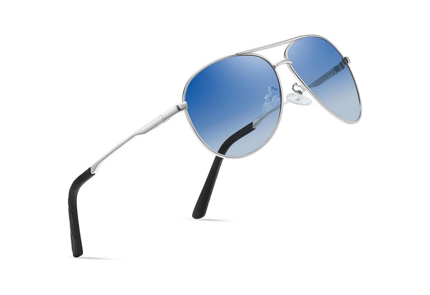 LuxusKollektion Sonnenbrille Sonnenbrille Polarisiert Premium Metallrahmen UV400 Schwarz Vintage von LuxusKollektion