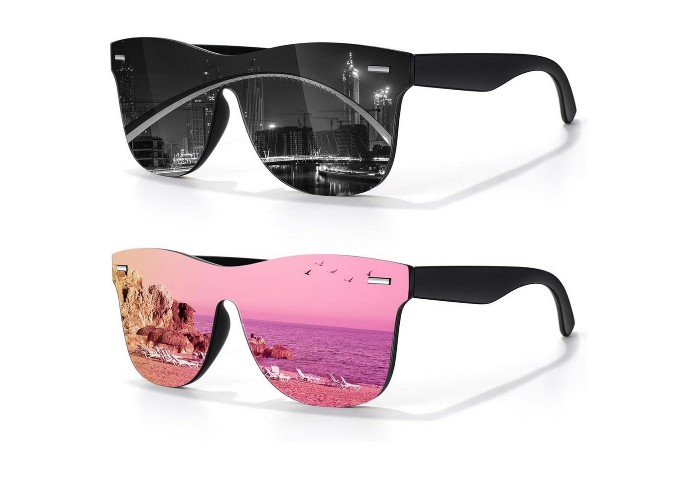 LuxusKollektion Sonnenbrille Sonnenbrille Polarisiert UV400 Klassisch Verspiegelt Unisex Brille von LuxusKollektion