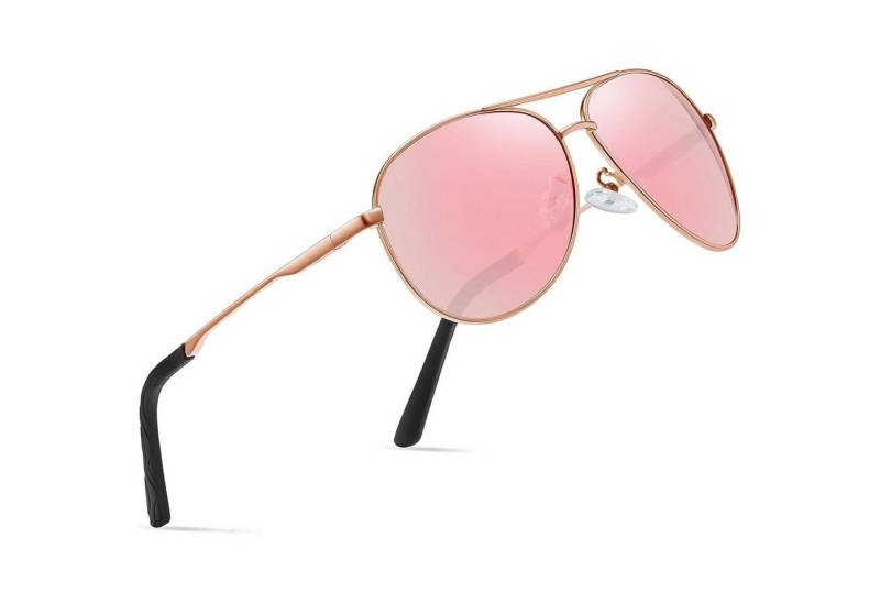 LuxusKollektion Sonnenbrille Sonnenbrille Polarisiert UV400 Vintage Metallrahmen Unisex Schwarz von LuxusKollektion