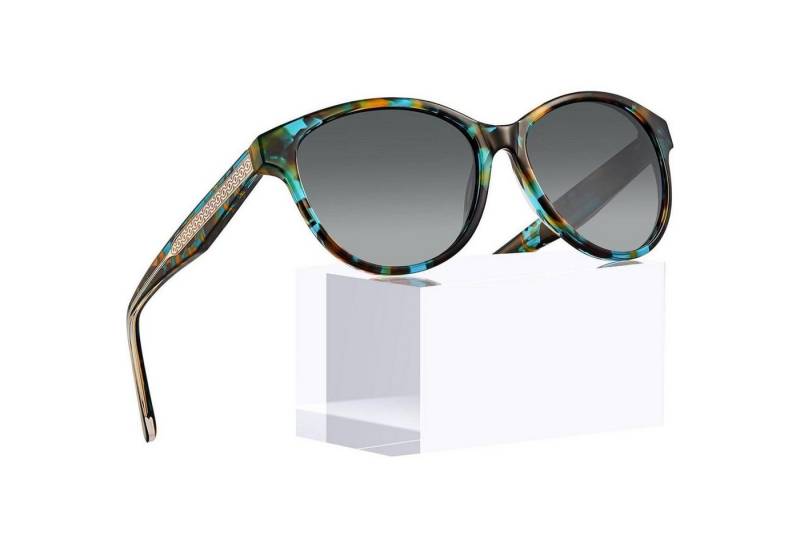 LuxusKollektion Sonnenbrille Verspiegelte Polarisierte Sonnenbrille UV400 Blumenmuster Cat Eye von LuxusKollektion