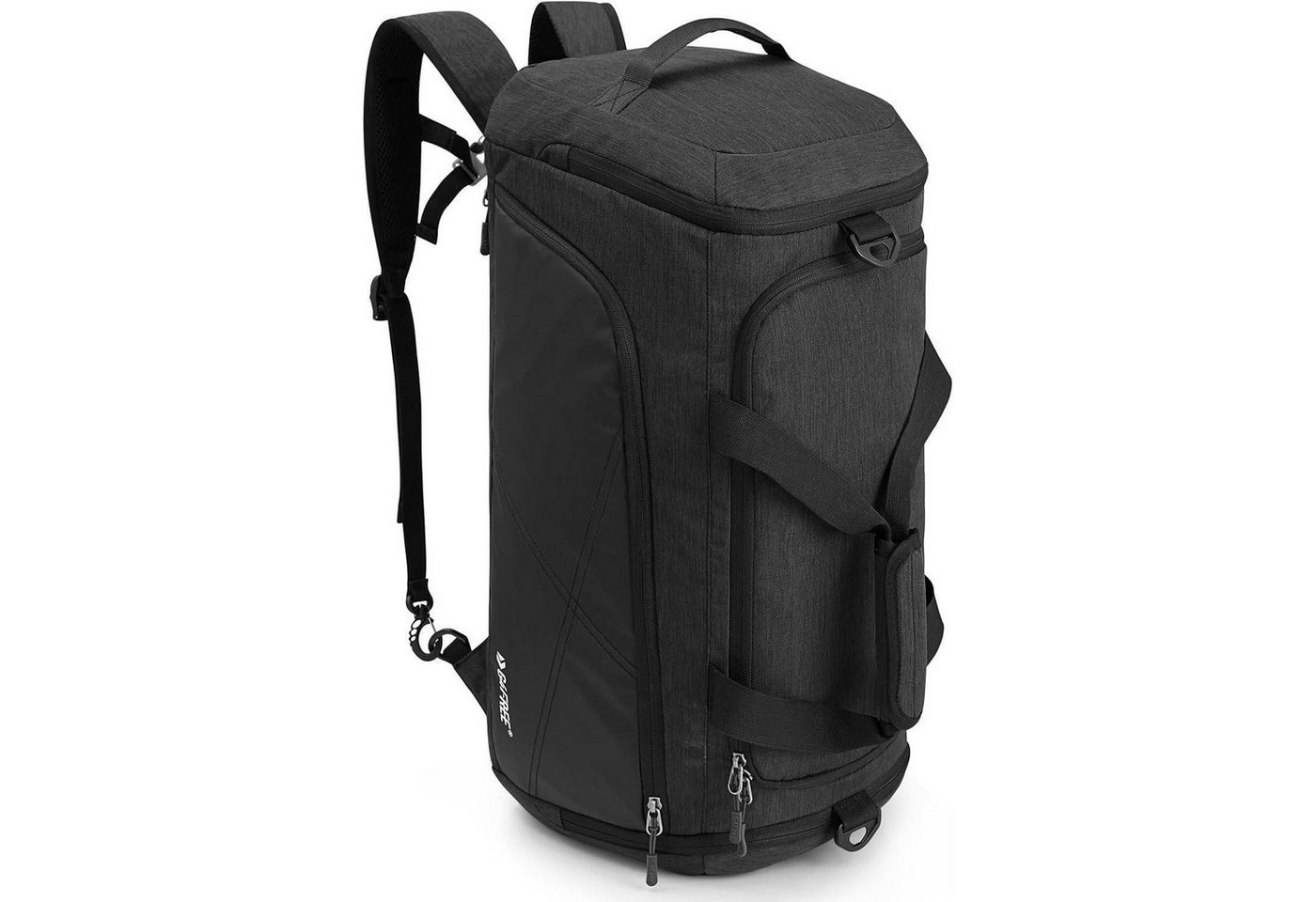 LuxusKollektion Sportrucksack Reiserucksack 3 Wege 60 l Nassfach Schuhfach 45L Dunkelgrau Schwarz von LuxusKollektion