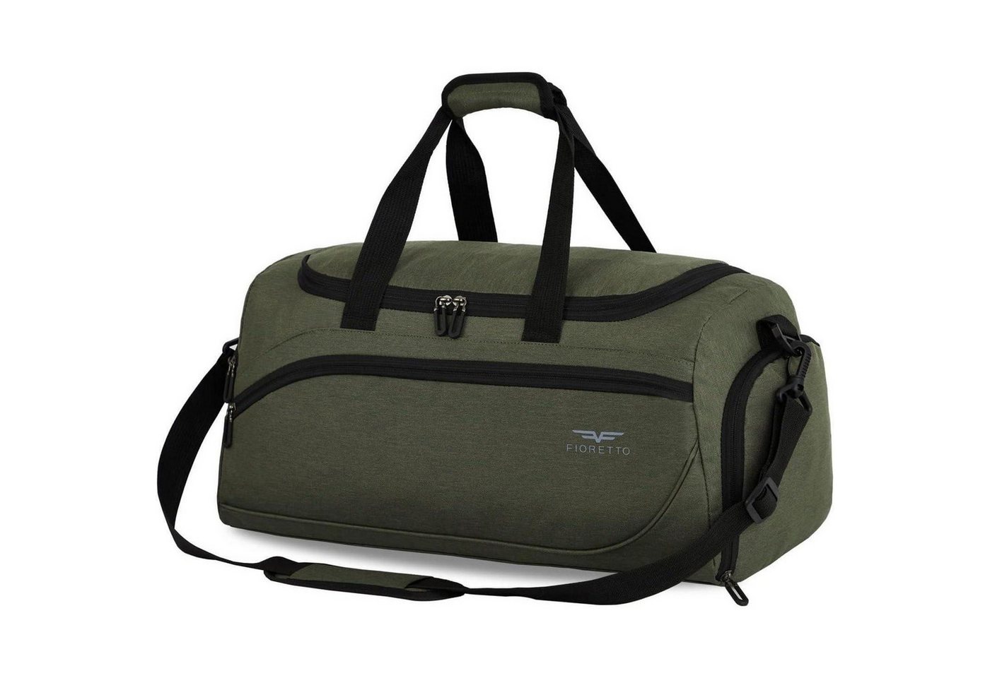 LuxusKollektion Sporttasche Sporttasche 50L Damen Herren Schuhfach Nassfach 50l armeegrün von LuxusKollektion