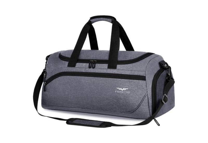 LuxusKollektion Sporttasche Sporttasche Damen Herren Schuhfach Nassfach Wasserdicht 50l grau von LuxusKollektion