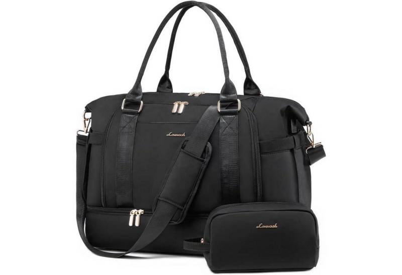 LuxusKollektion Sporttasche Sporttasche Damen Weekender Reisetasche Schwarz 37L von LuxusKollektion