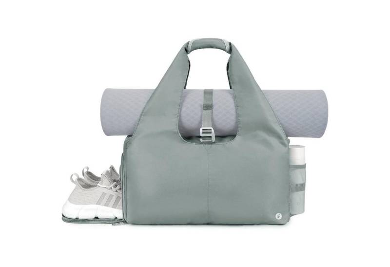 LuxusKollektion Sporttasche Sporttasche Damen Yogatasche Groß in Grau mit Schuhfach und Nassfach von LuxusKollektion