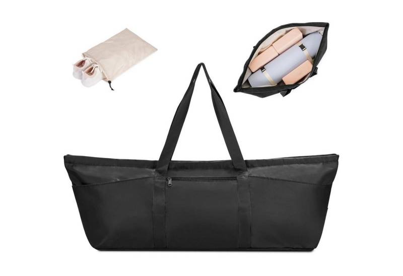 LuxusKollektion Sporttasche Yogatasche Damen Große Sporttasche mit Schuhfach & Nassfach Schwarz von LuxusKollektion