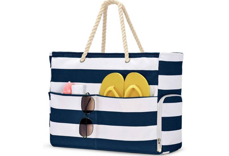 LuxusKollektion Strandtasche Strandtasche Damen Wasserdicht mit Schuhfach Einkaufstasche von LuxusKollektion