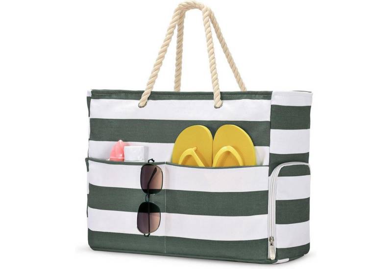 LuxusKollektion Strandtasche Strandtasche Damen Wasserdicht mit Schuhfach Groß 8 Fächer von LuxusKollektion