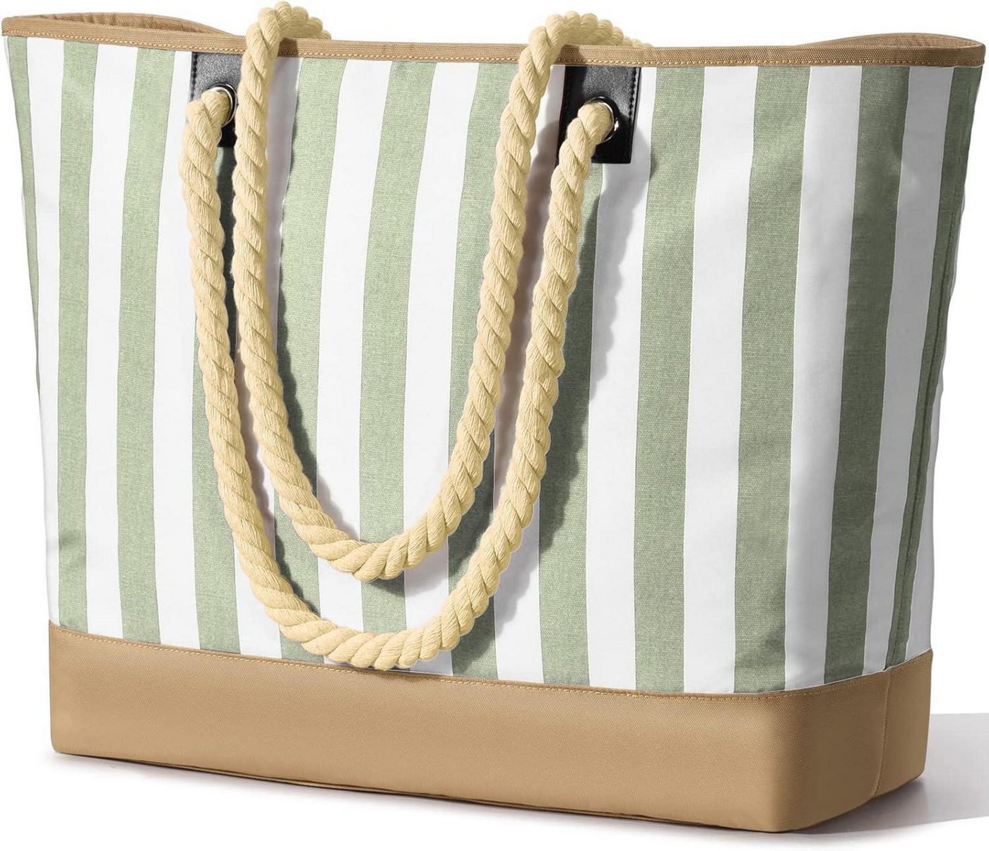 LuxusKollektion Strandtasche Strandtasche Damen XXL wasserdicht mit Reißverschluss und Innentaschen von LuxusKollektion