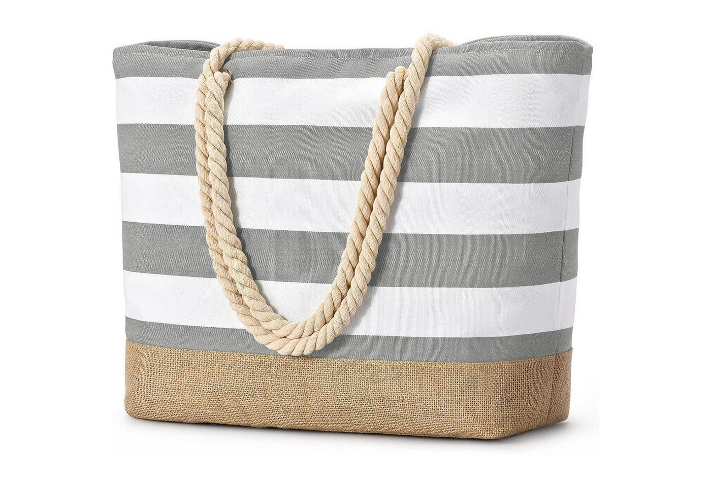 LuxusKollektion Strandtasche Strandtasche XXL Damen Familien Shopper Wasserdicht Reißverschluss von LuxusKollektion