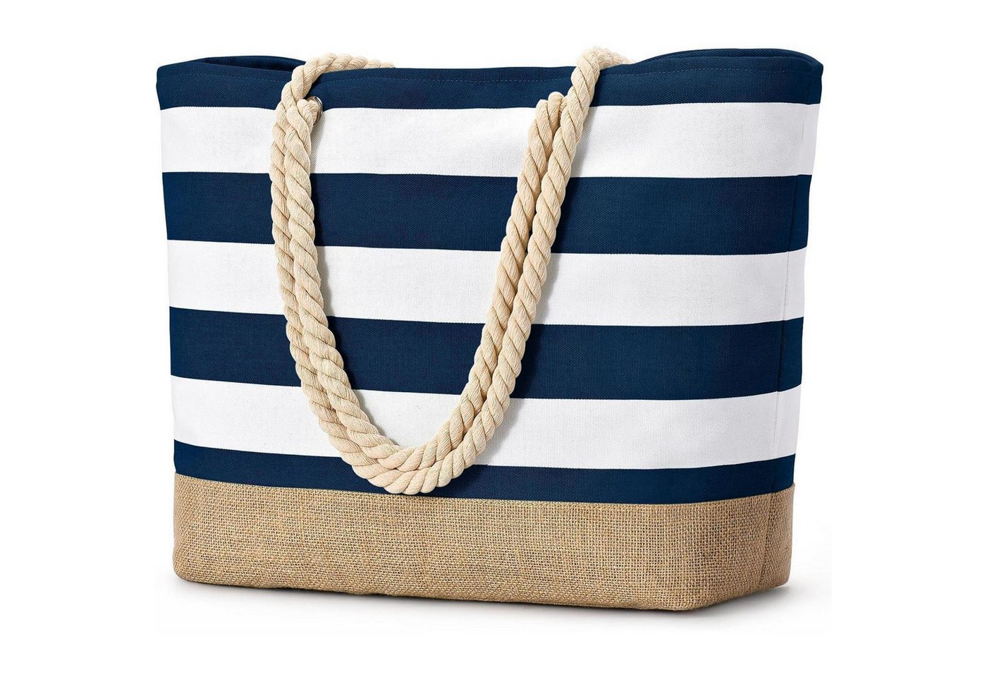 LuxusKollektion Strandtasche Strandtasche XXL Damen Shopper Badetasche wasserdicht Reißverschluss von LuxusKollektion