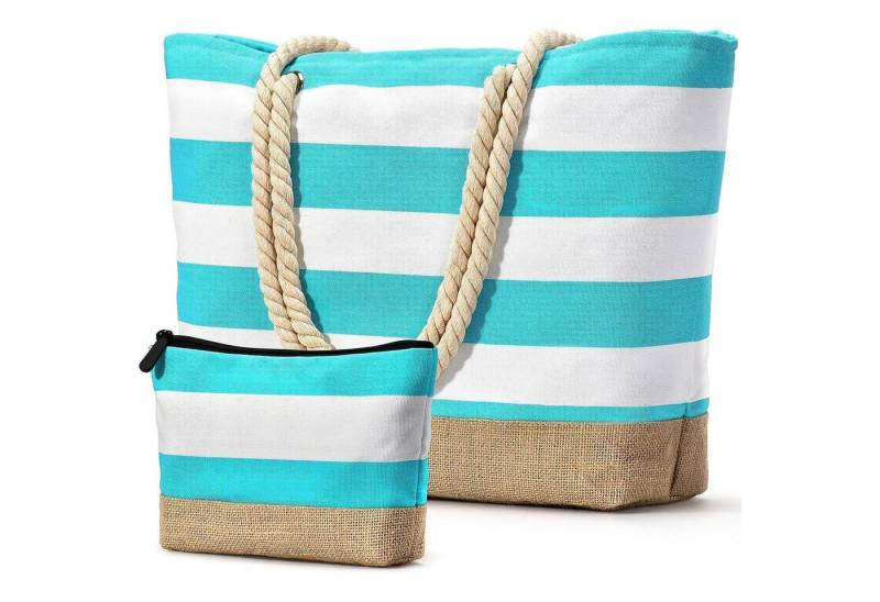 LuxusKollektion Strandtasche Strandtasche XXL Damen Umhängetasche Wasserdicht mit Reißverschluss von LuxusKollektion