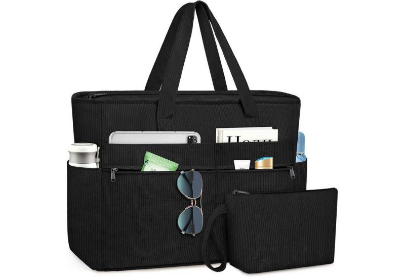 LuxusKollektion Strandtasche Strandtasche XXL Damen Wasserdicht mit Reißverschluss und Mehreren von LuxusKollektion