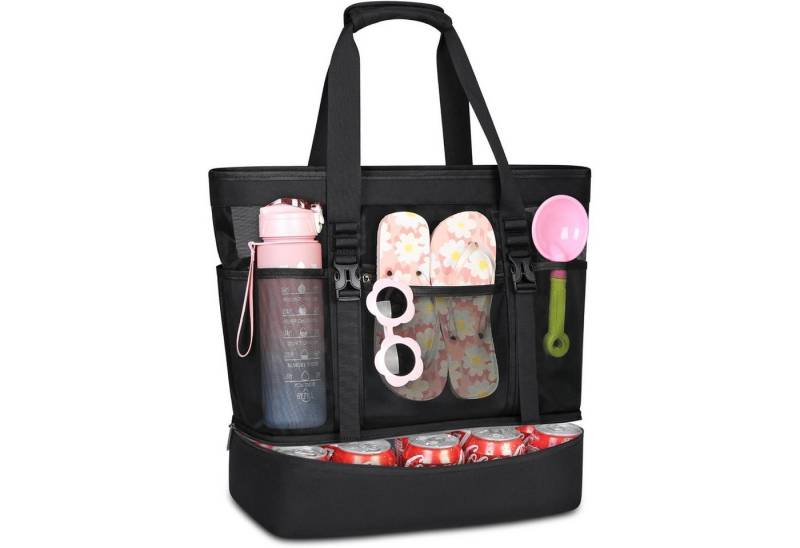 LuxusKollektion Strandtasche Strandtasche XXL mit Reißverschluss 42L Badetasche Damen Groß Beach von LuxusKollektion