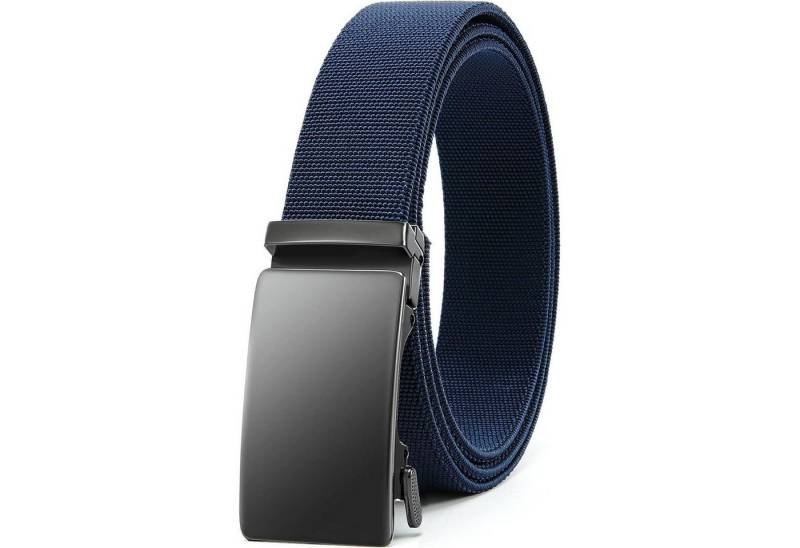 LuxusKollektion Stretchgürtel Gürtel Herren Anthrazitgrau Blau Taille 80-95cm Gesamtlänge 115cm von LuxusKollektion