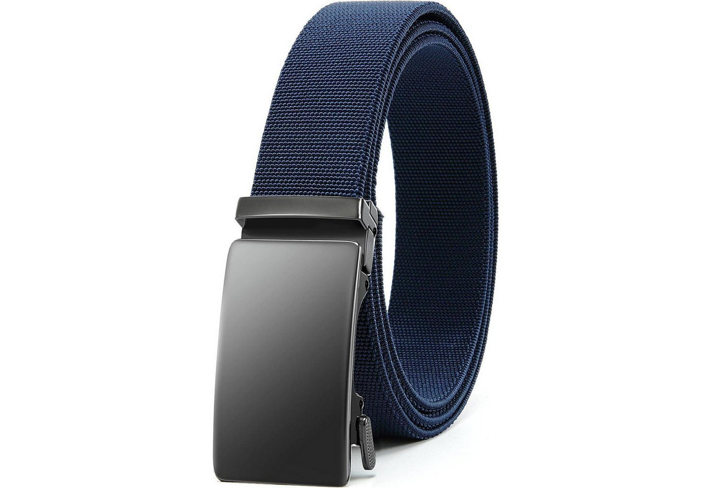 LuxusKollektion Stretchgürtel Gürtel Herren Anthrazitgrau Blau Taille 90-105cm Gesamtlänge 125cm von LuxusKollektion