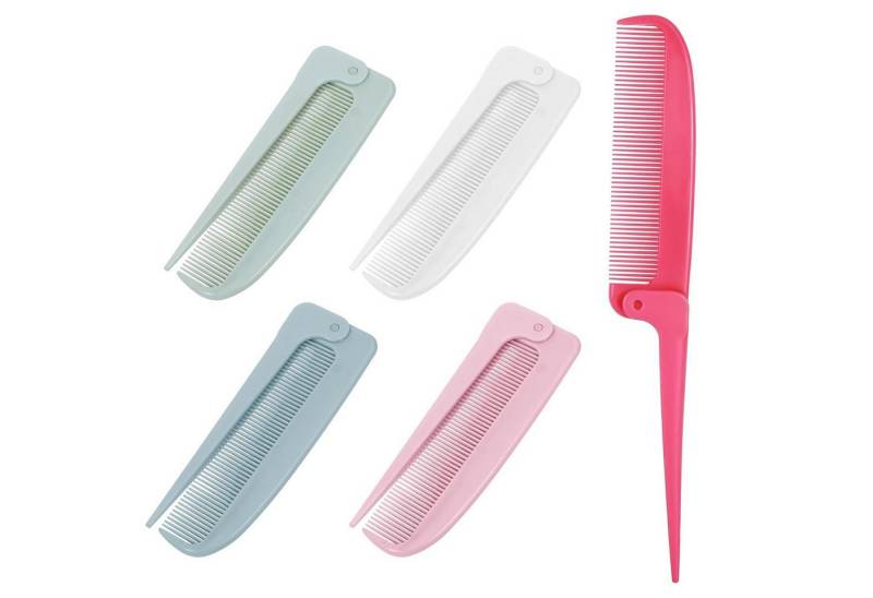LuxusKollektion Stylingbürste 5er Set Faltbare Stielkämme Mini Haarbürsten inkl. 5 Farben von LuxusKollektion