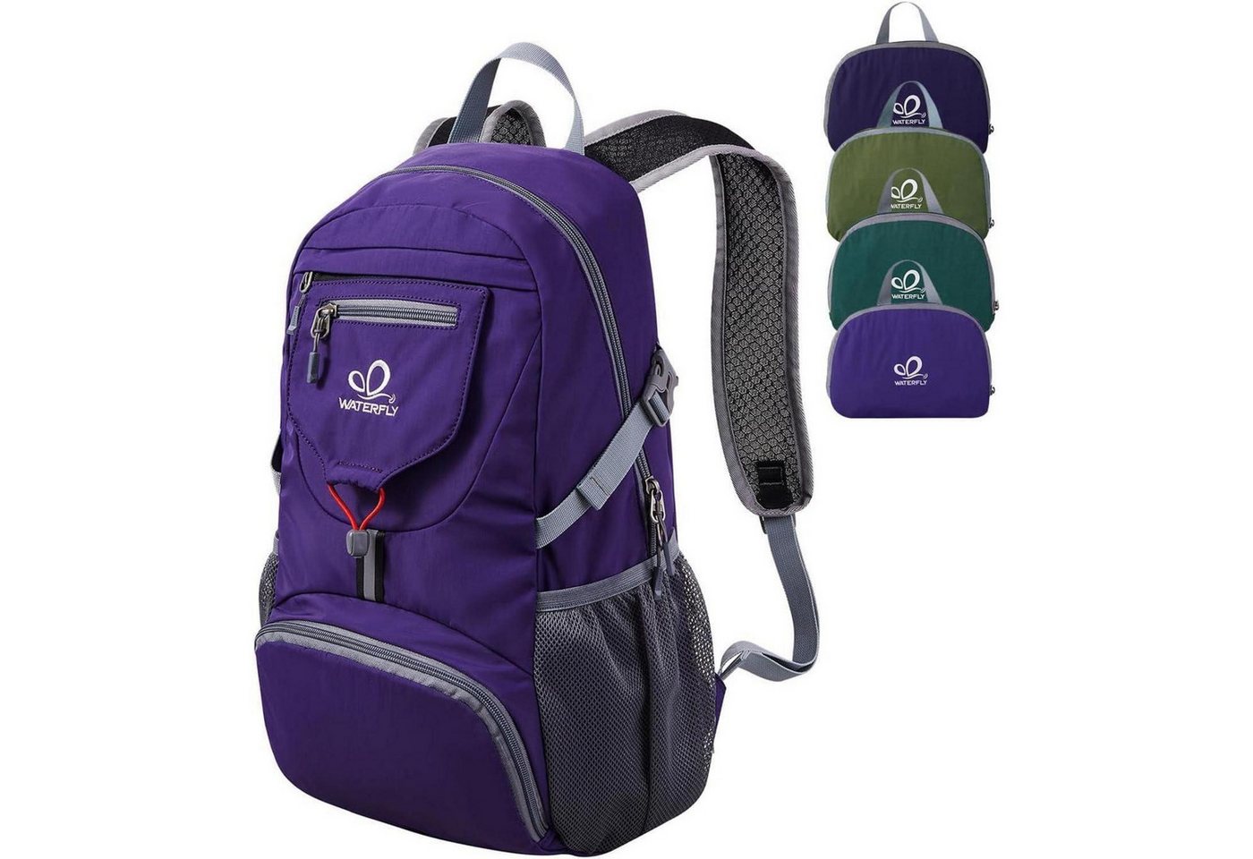 LuxusKollektion Tagesrucksack Rucksack Ultraleicht Faltbar 20L Tagesrucksack Trekking Lila von LuxusKollektion