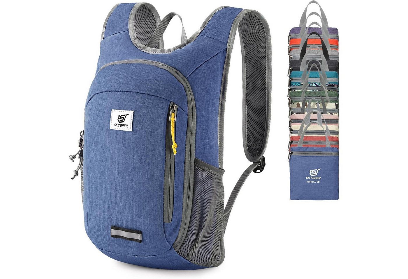 LuxusKollektion Tagesrucksack Rucksack faltbar ultraleicht wasserfest Daypack 15L 20L 10L Royal Blue von LuxusKollektion