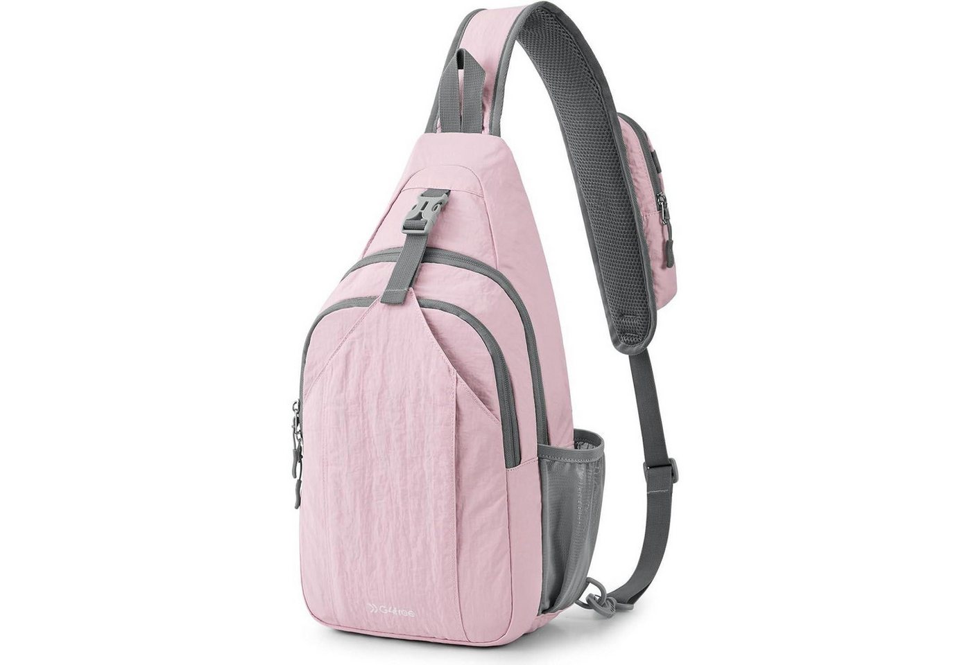 LuxusKollektion Tagesrucksack Slingbag Brusttasche Diebstahlschutz Kopfhörerloch Herren Rosa von LuxusKollektion