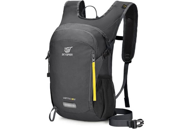 LuxusKollektion Tagesrucksack Wanderrucksack 15L Rückenbelüftung Herren Damen Lantc15ii-dunkelgrau von LuxusKollektion