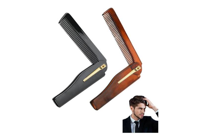 LuxusKollektion Taschen-Kamm 2er Set Klappbare Männer Kämme für Bart- und Haarpflege von LuxusKollektion