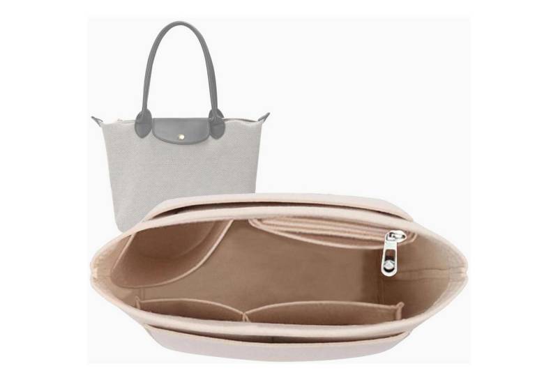 LuxusKollektion Taschenorganizer Geldbörsen Organizer Taschen mittelgroß M 9.45*5.3*7.5in Beige von LuxusKollektion