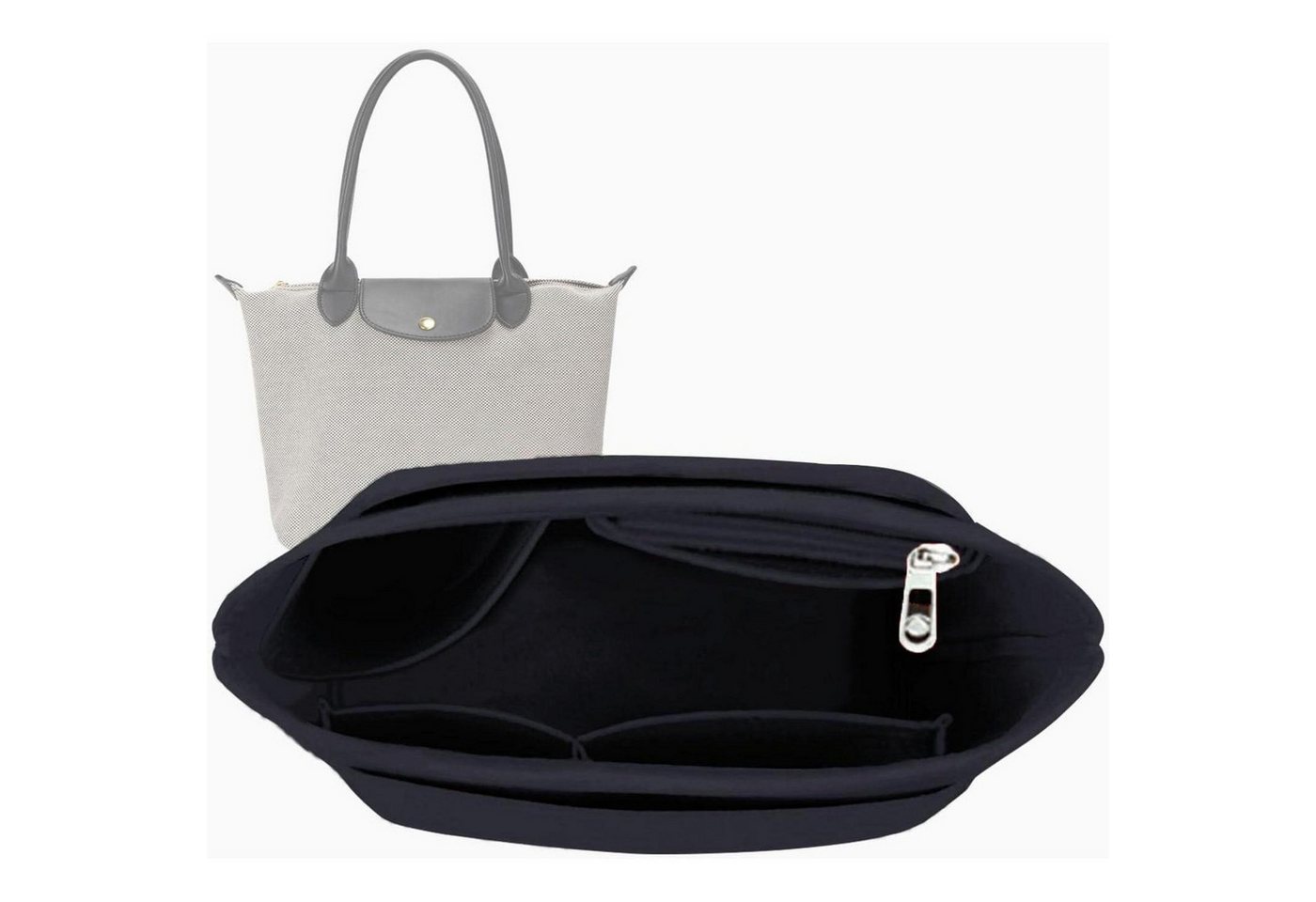 LuxusKollektion Taschenorganizer Geldbörsen Organizer Y012 L 11.4*7.3*8.86in Dunkelgrau von LuxusKollektion