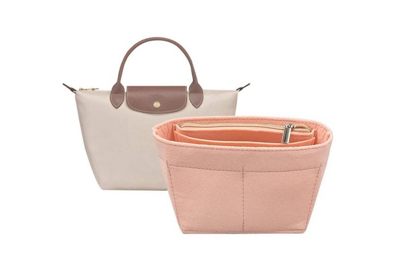 LuxusKollektion Taschenorganizer Handtaschen Organizer Tragetaschen rosa Double handle mini Mini Pink von LuxusKollektion