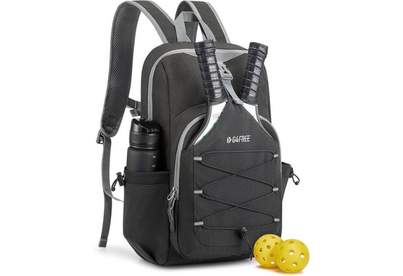 LuxusKollektion Tennisrucksack Pickleball Rucksack Padeltasche 2 4 Paddel Damen Herren Dunkelgrau von LuxusKollektion